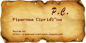 Pipernea Cipriána névjegykártya